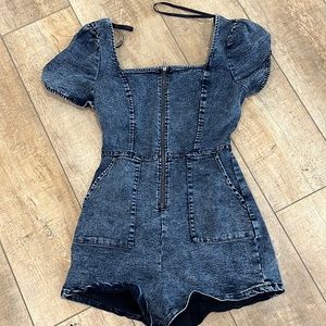 Denim romper